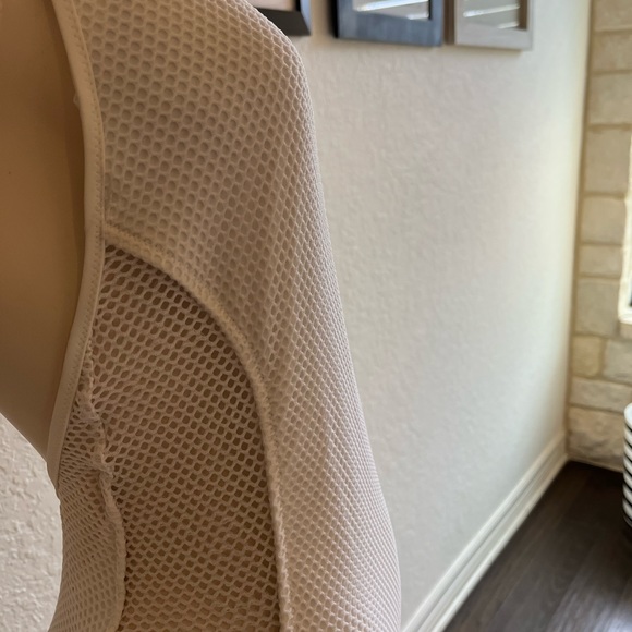 Victoria Secret One Piece white mesh and thick white solid material. - Picture 2 of 6